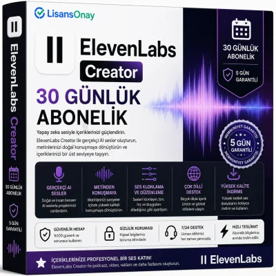 Elevenlabs Creator 30 Günlük - Garanti 5 Gün