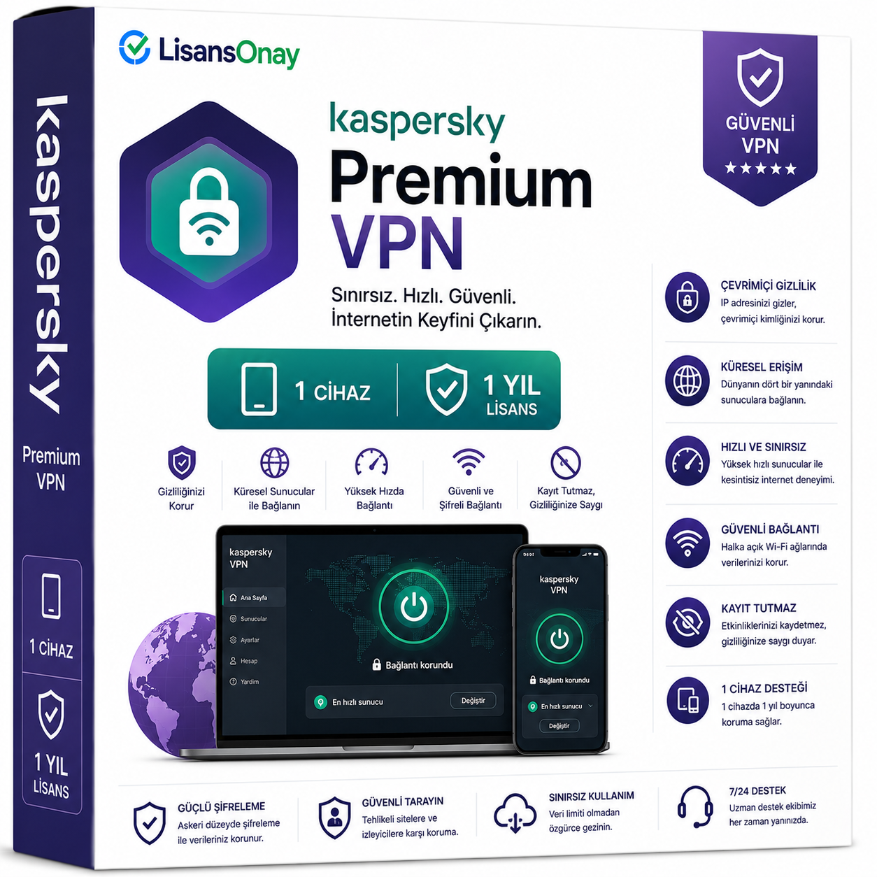 Kaspersky Premium VPN - 1 Cihaz - 1 Yıl