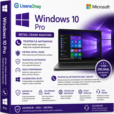 Retail Windows 10 Pro (Telefon Aktivasyon)