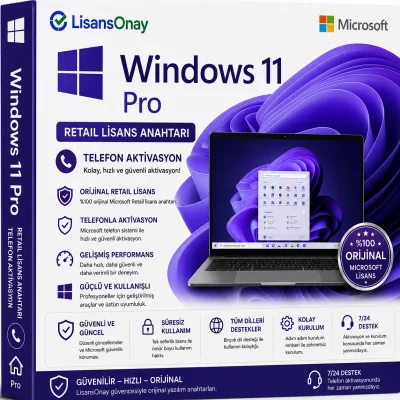 Retail Windows 11 Pro (Telefon Aktivasyon)