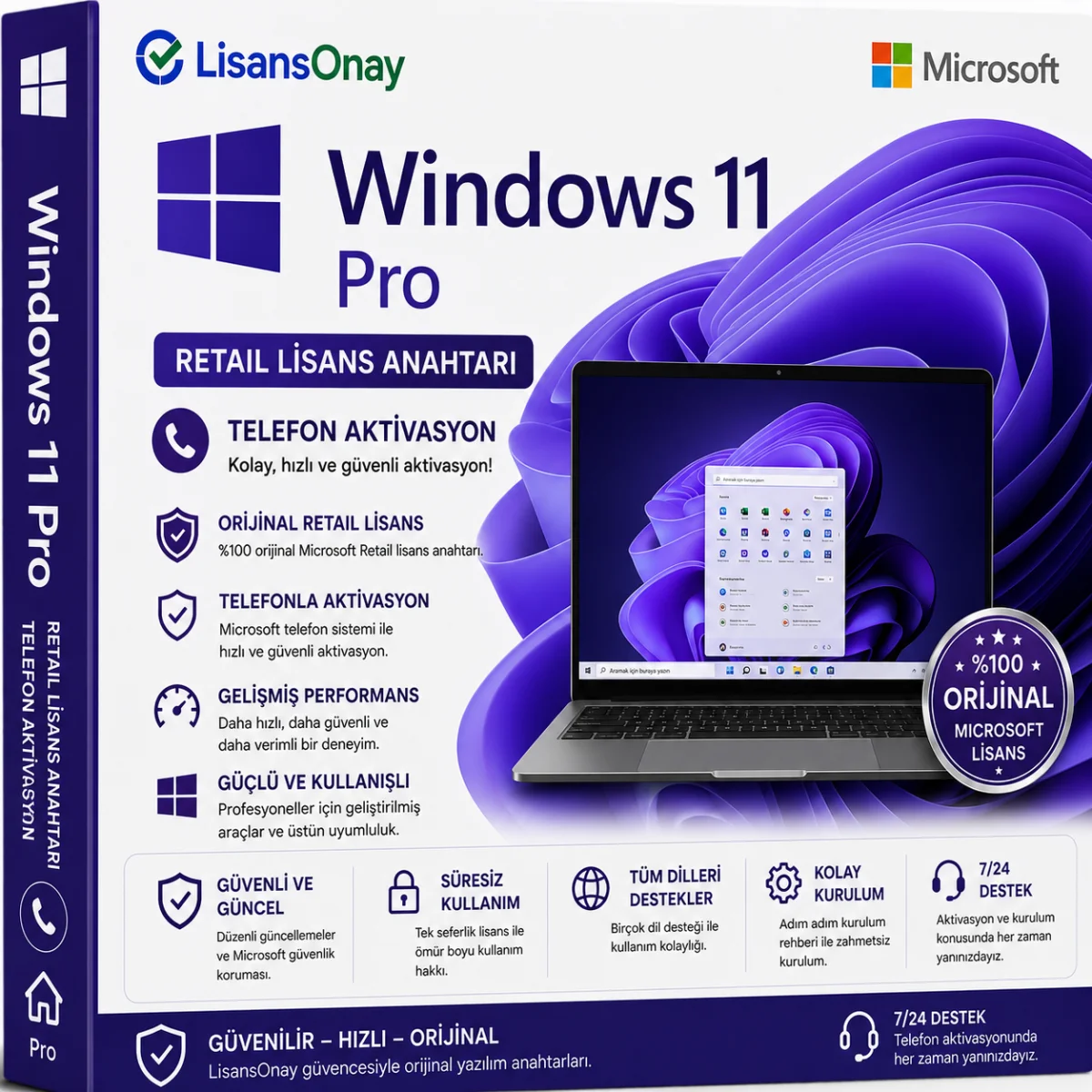 Retail Windows 11 Pro (Telefon Aktivasyon)