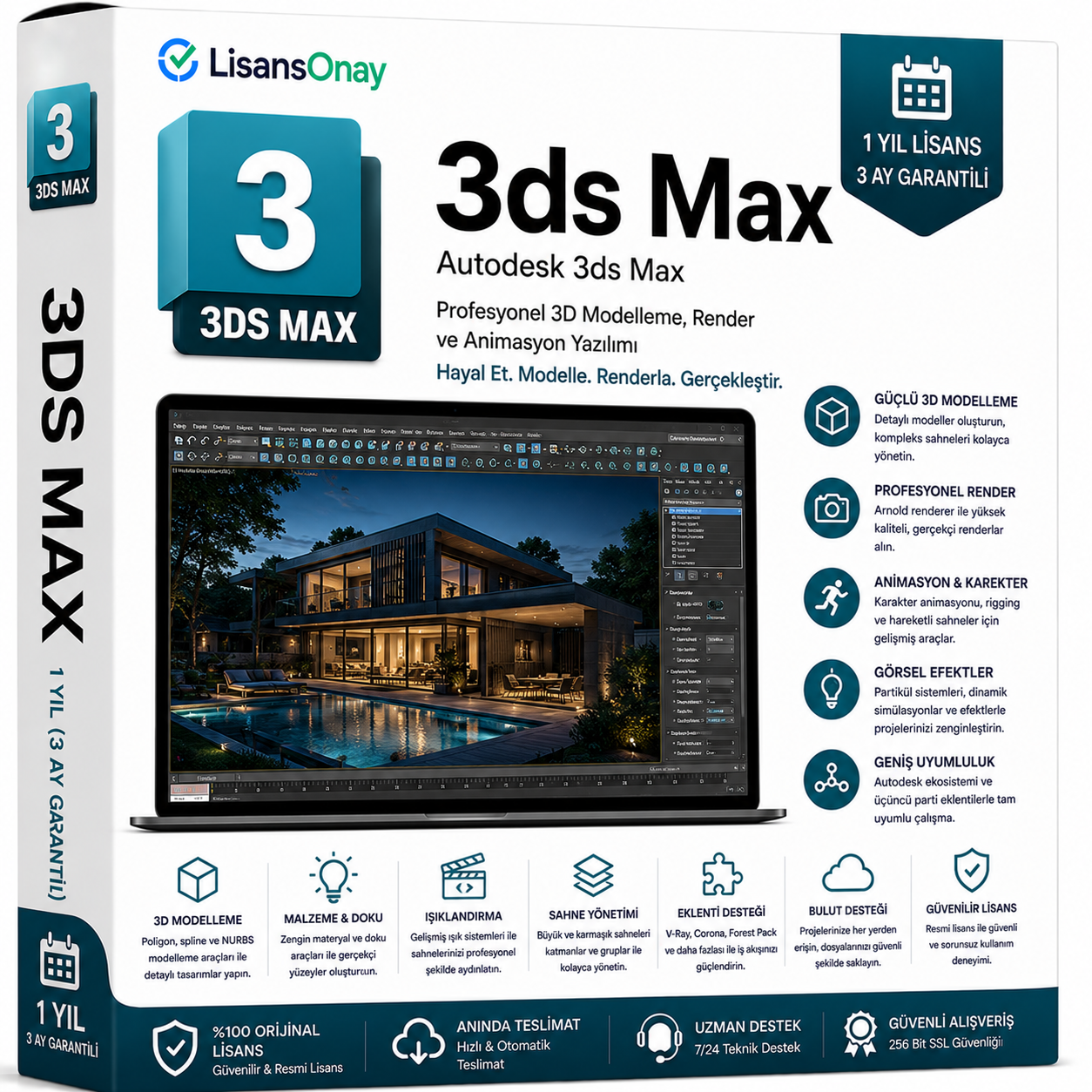 3ds Max - 1 Yıl (3 Ay Garantili)