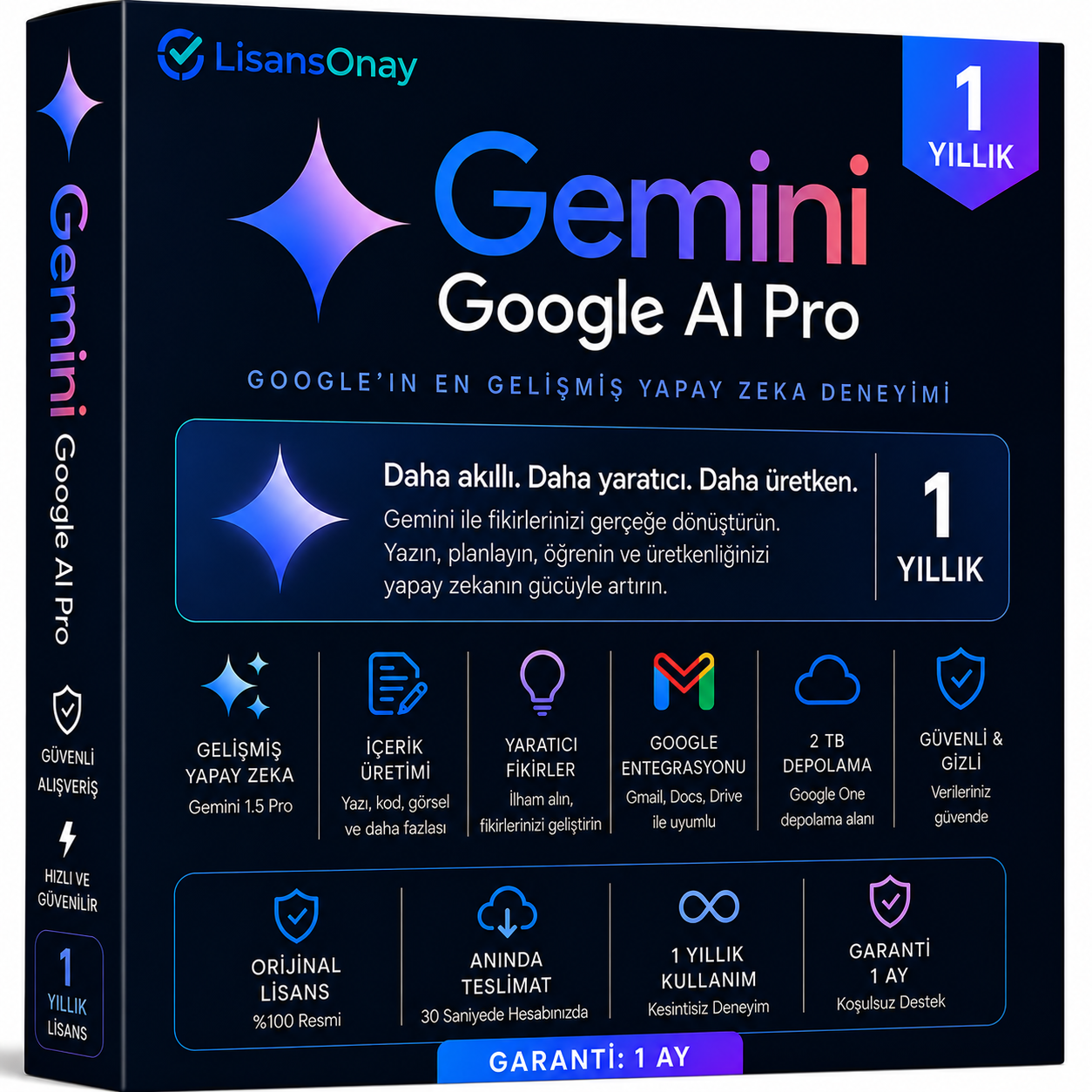 Gemini Google AI Pro - 1 Yıllık (Garanti: 1 Ay)