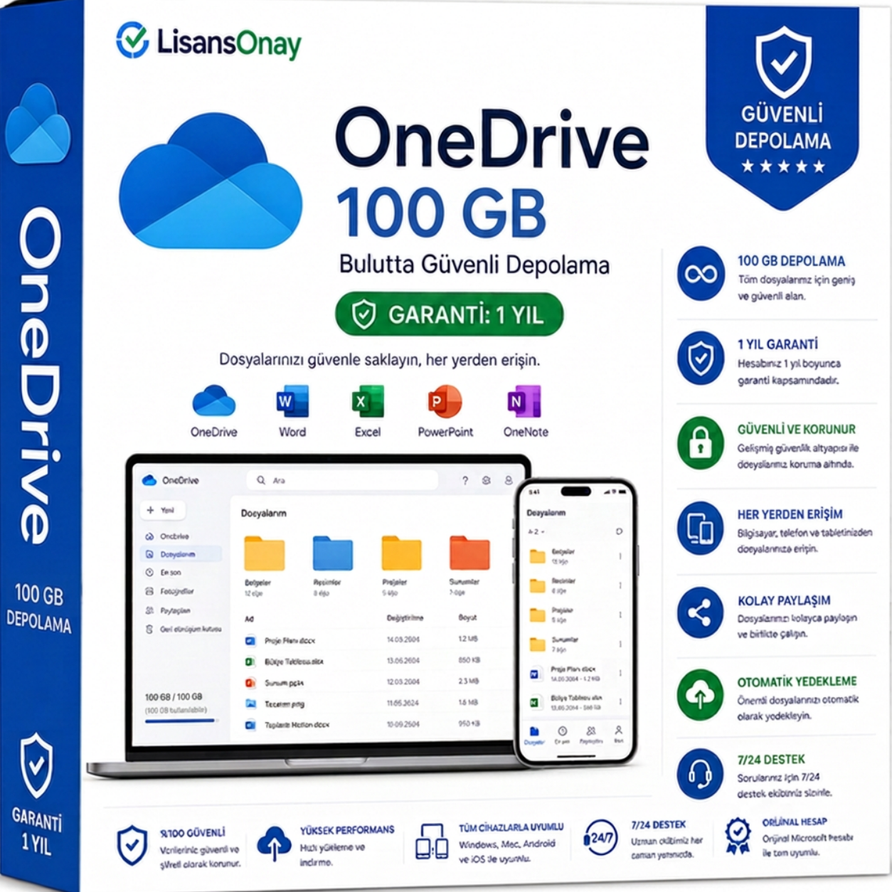 OneDrive - 100 GB (Garanti: 1 Yıl)