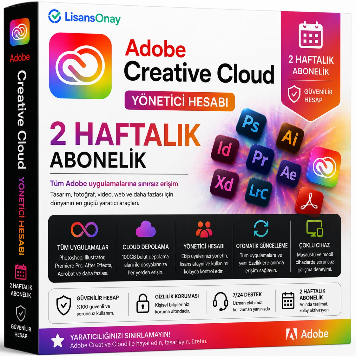 Adobe Creative Cloud Admin Hesabı - 2 Hafta (Garanti: 3 Gün)