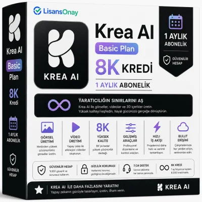 Krea AI Basic 8K Kredi - 1 Aylık (Garanti: Yok)