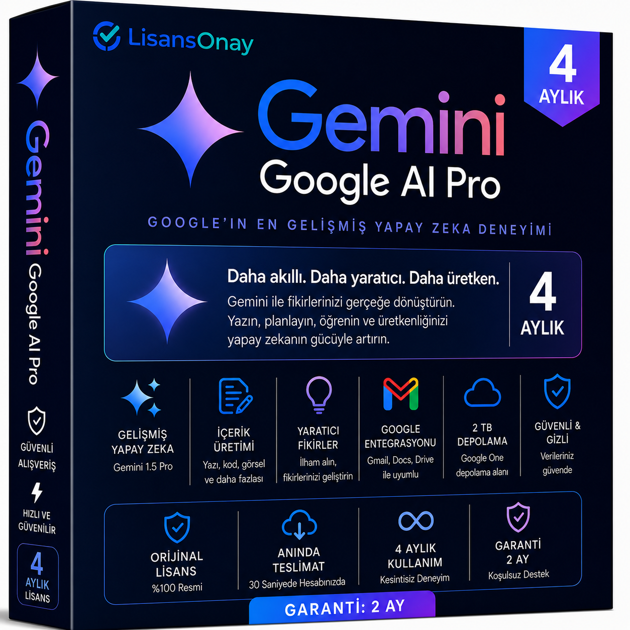 Gemini Google AI Pro - 4 Aylık (Garanti: 2 Ay)