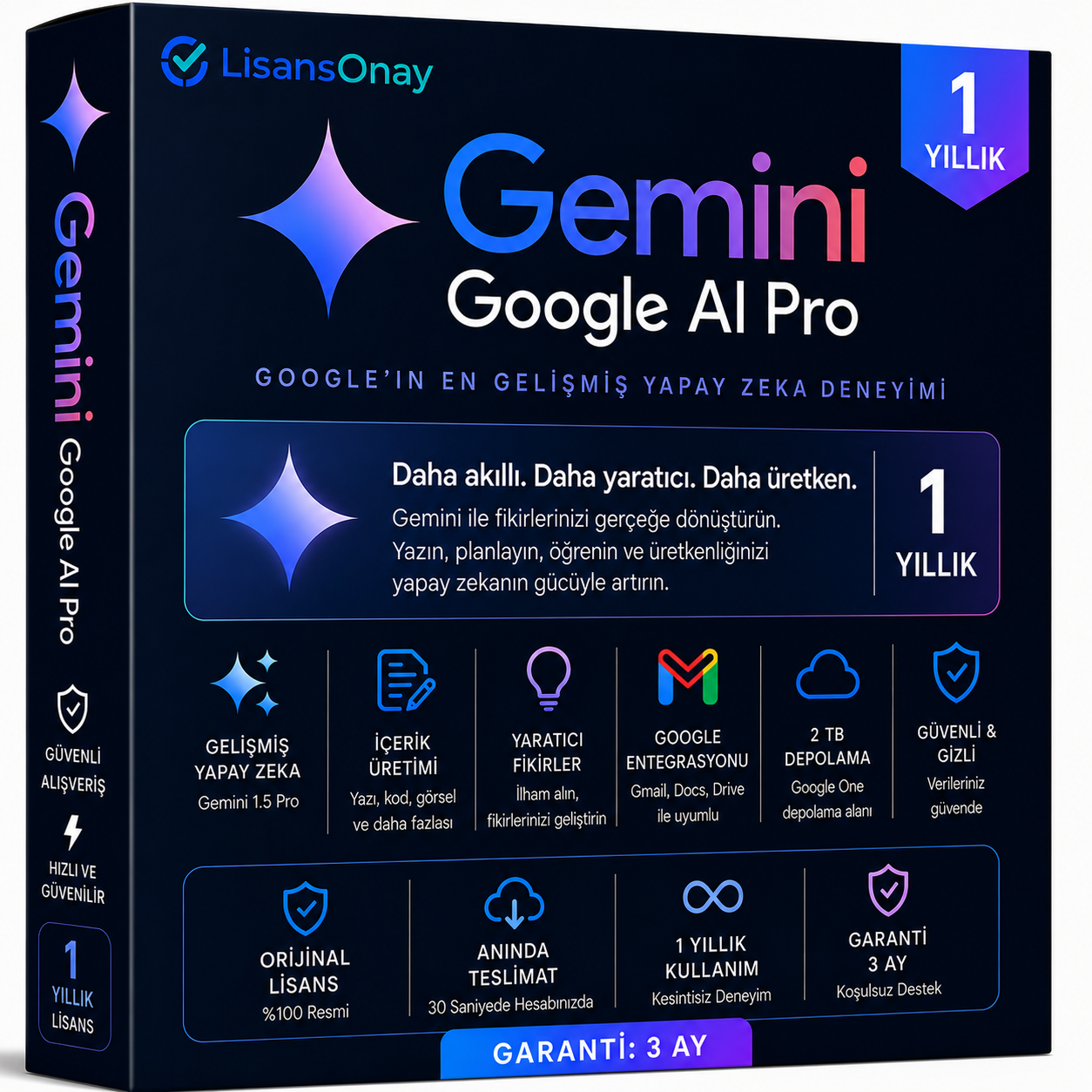 Gemini Google AI Pro - 1 Yıllık (Garanti: 3 Ay)