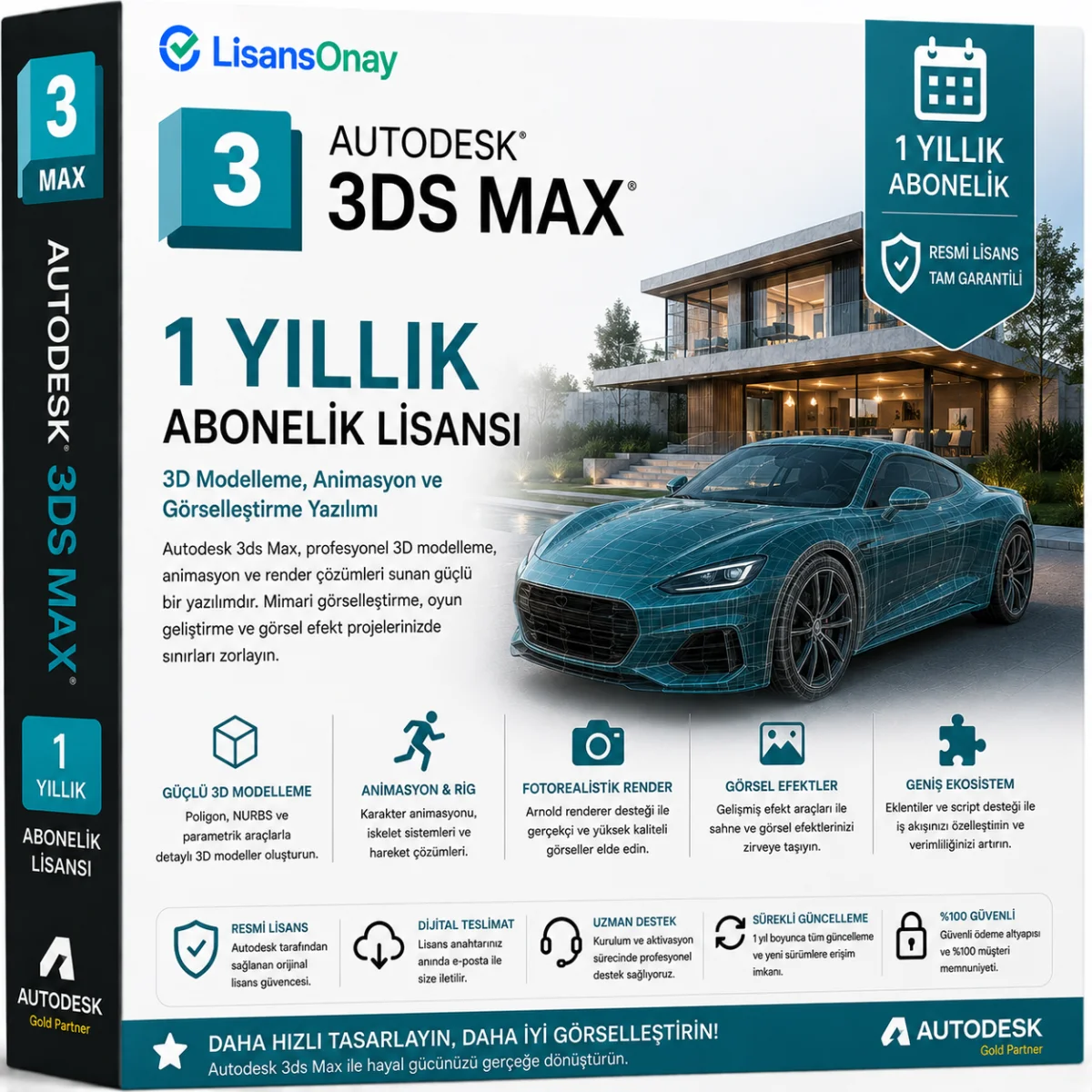 3ds Max - 1 Yıllık (1 Yıl Garantili)