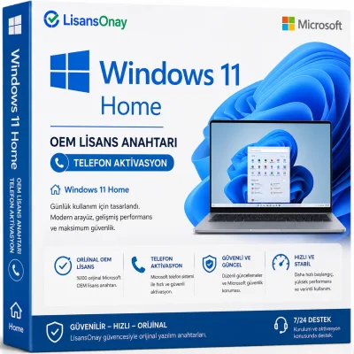 OEM Windows 11 Home (Telefon Aktivasyon)