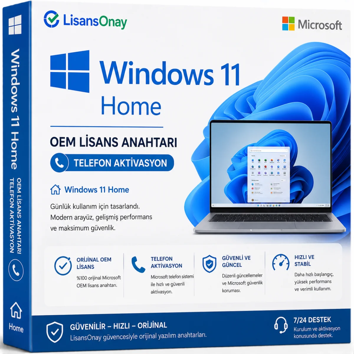 OEM Windows 11 Home (Telefon Aktivasyon)